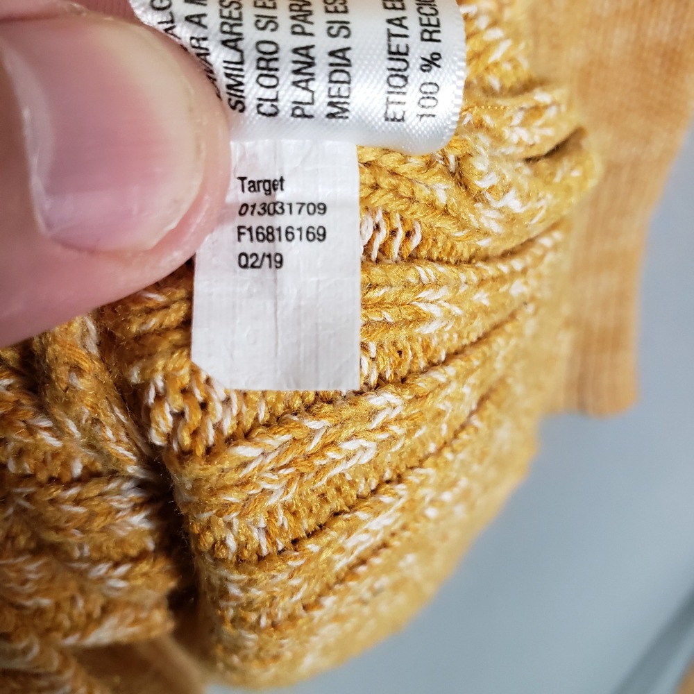 Universal Thread Size XL Chunky Knit Sweater Gold Fisherman Boho Granola Girl - Picture 7 of 7